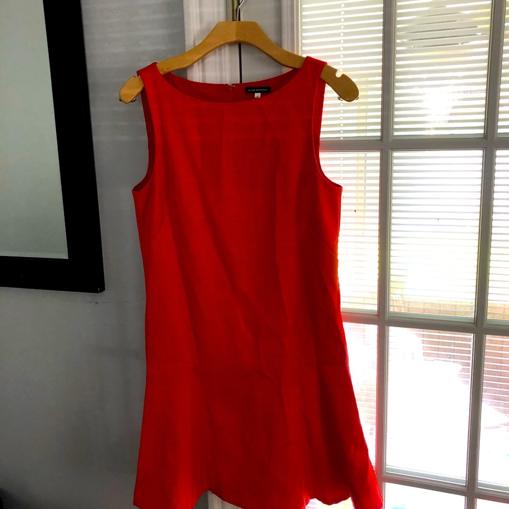 Club Monaco orange slight flare dress Size 6
